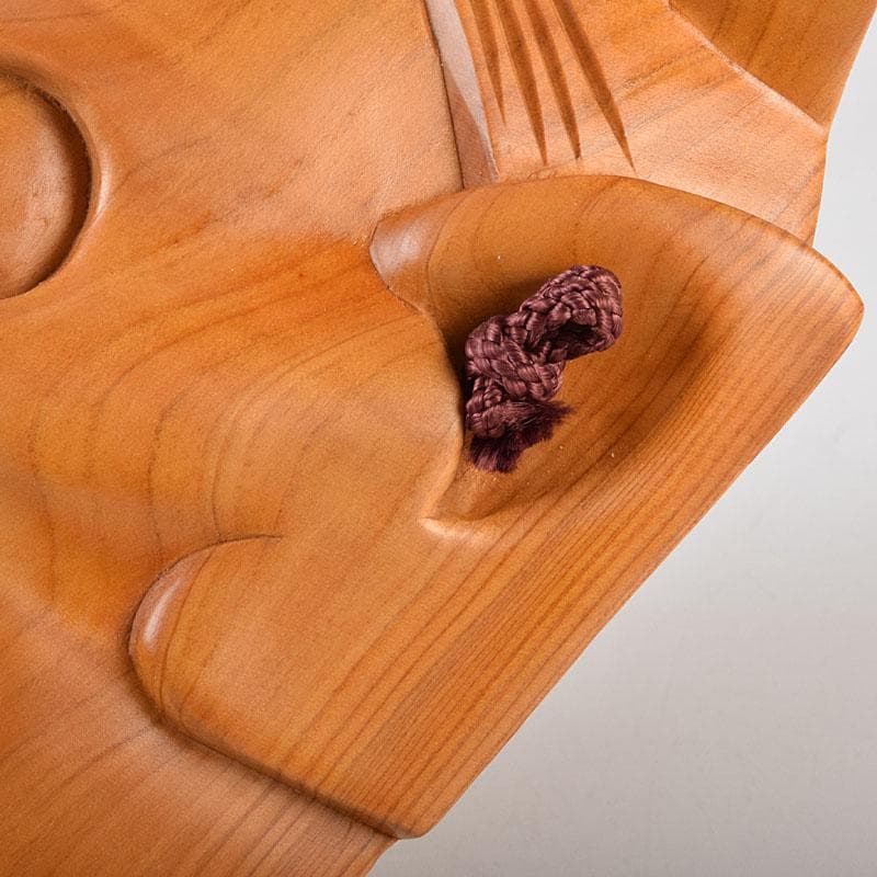 佐藤朱篭斎作　能面　木彫　般若　時代箱付　V　R9283