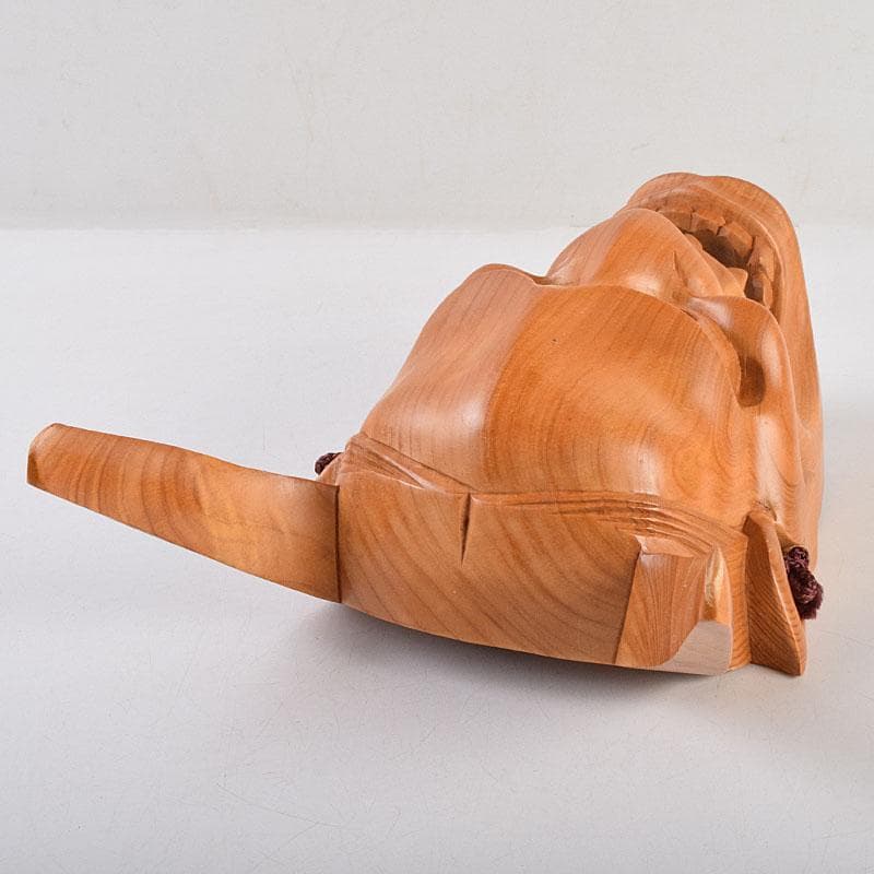 佐藤朱篭斎作　能面　木彫　般若　時代箱付　V　R9283