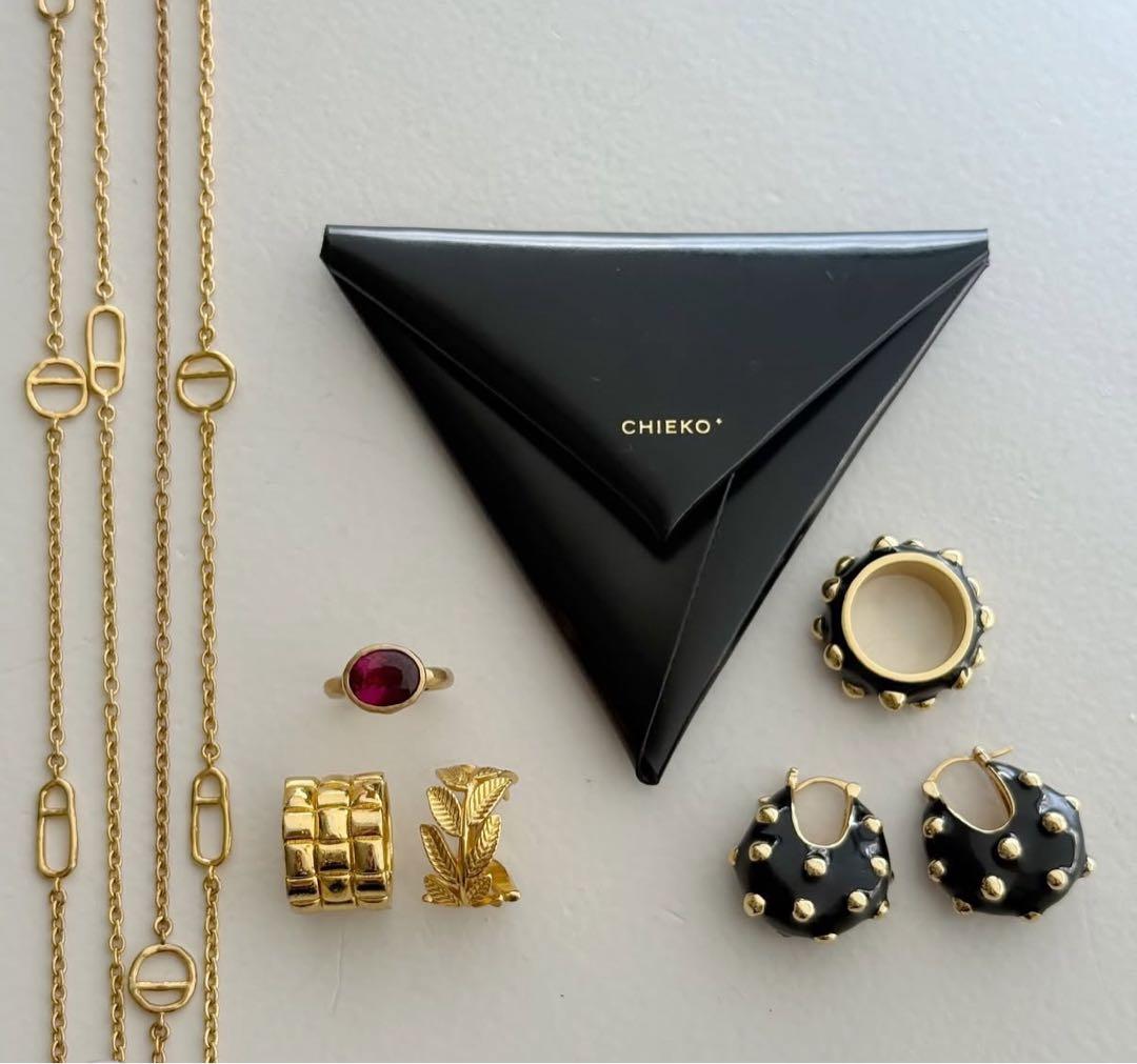 新品　CHIEKO+ deco pierce Black