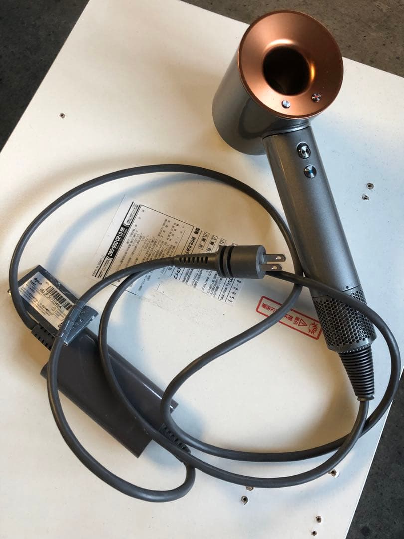 グレー ヘアドライヤー 円形ノズル　動作確認済み