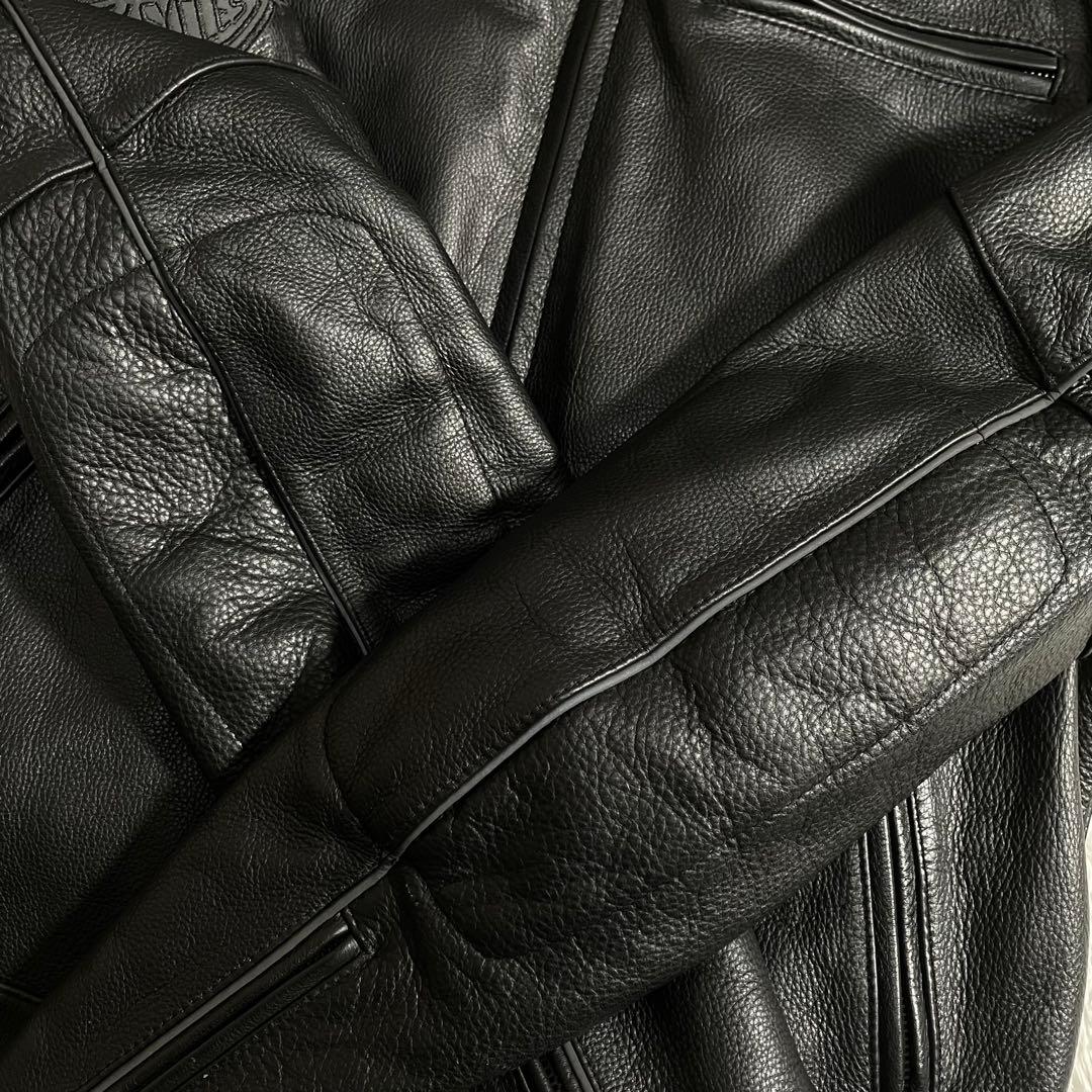 ハーレーダビットソン シングルライダースジャケット ライナー付き スカルデザイン