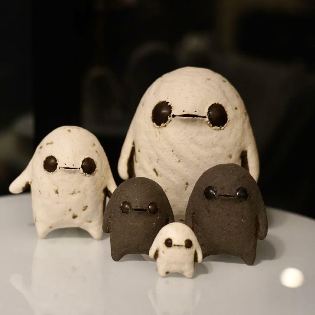 ⑤黒マラカスぼうや　ミヤチヤスヨさん　常滑焼　レア