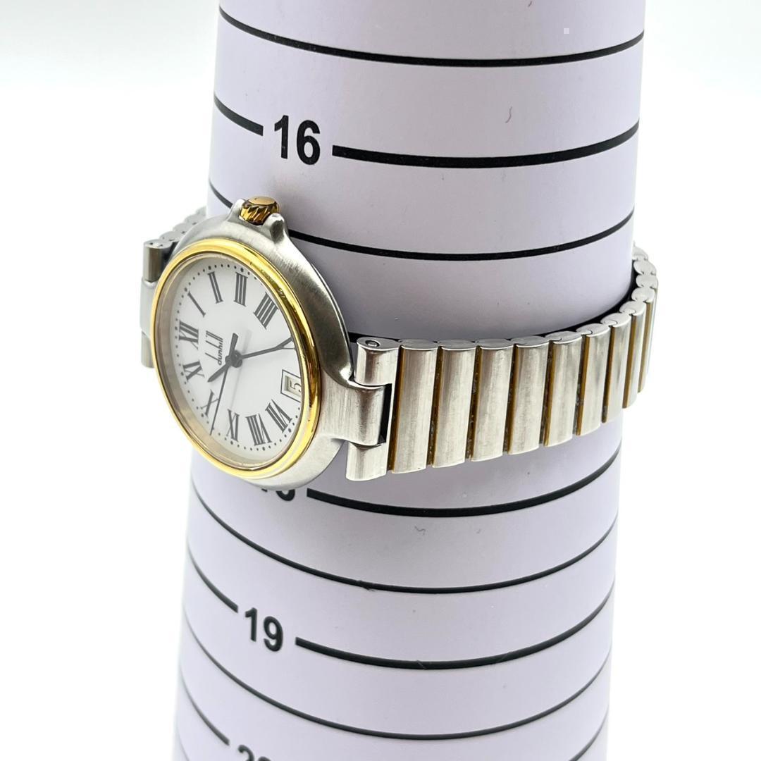 良品 ダンヒル ミレニアム 腕時計 ローマン デイト 電池交換済 ラウンド