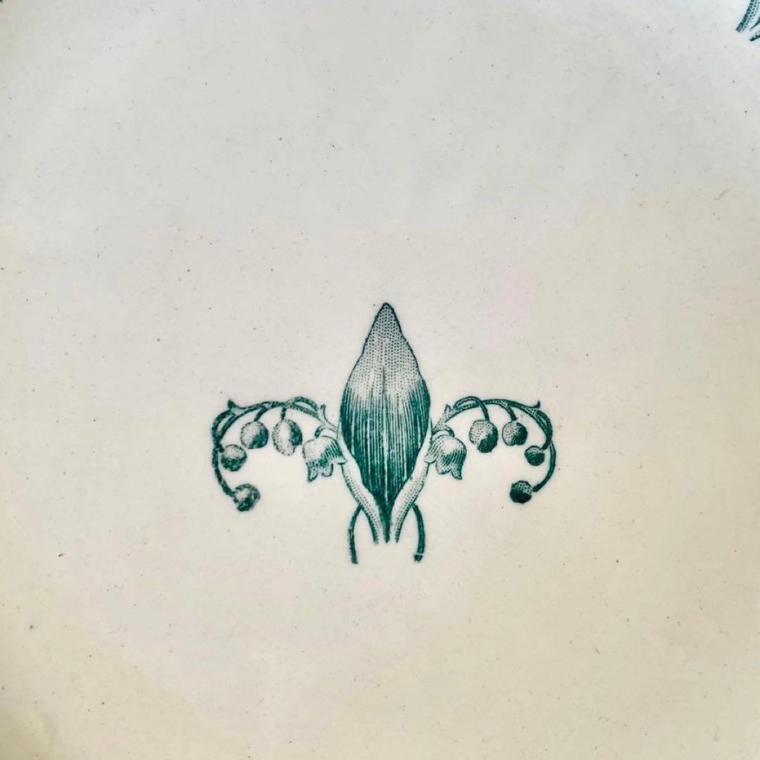 ロンシャンすずらんプレート平皿深皿2枚セット　ミュゲフランスアンティークスズラン