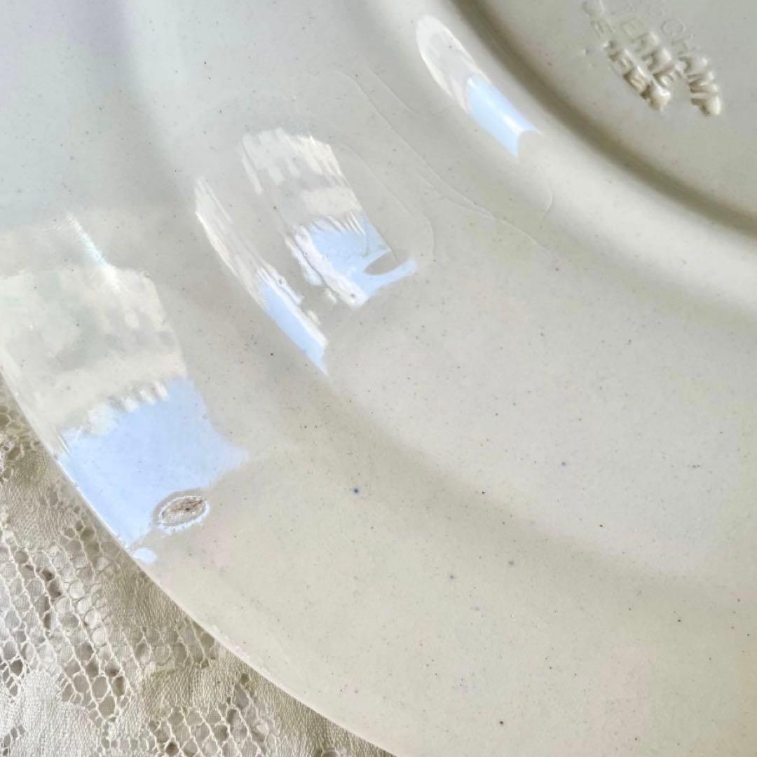 ロンシャンすずらんプレート平皿深皿2枚セット　ミュゲフランスアンティークスズラン