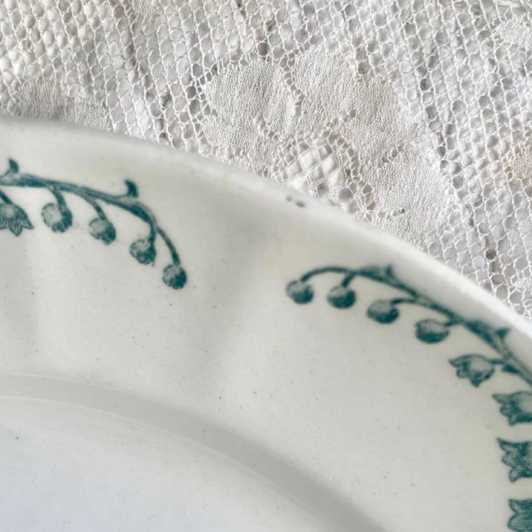 ロンシャンすずらんプレート平皿深皿2枚セット　ミュゲフランスアンティークスズラン