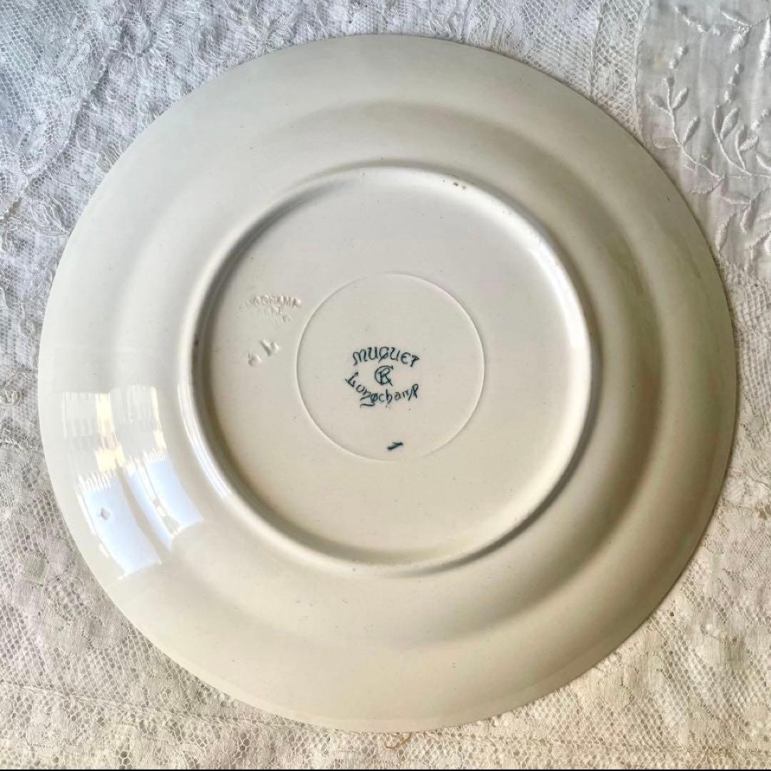 ロンシャンすずらんプレート平皿深皿2枚セット　ミュゲフランスアンティークスズラン