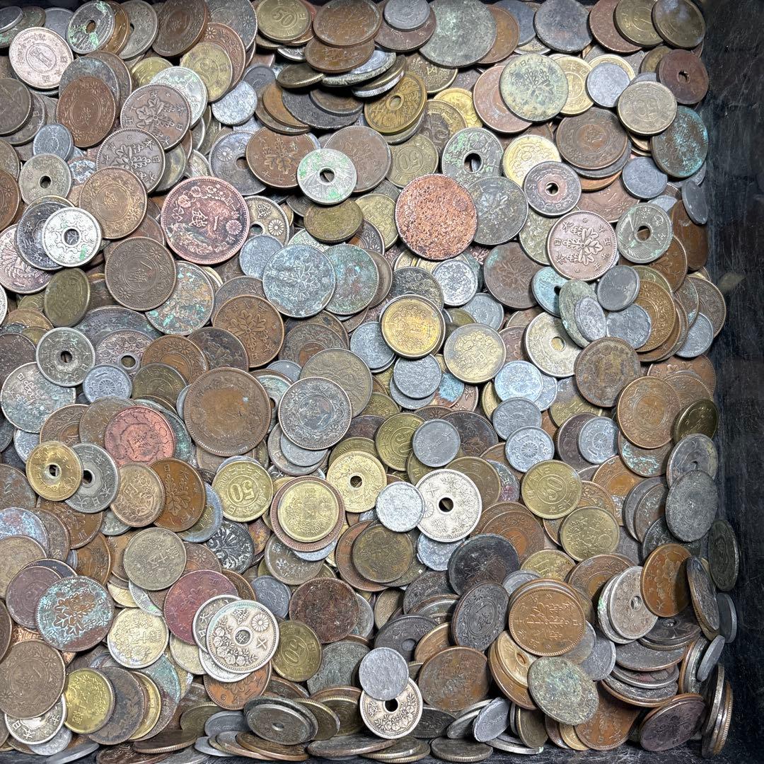 ②ジャンク古銭(アルミ無し)まとめ売り 約5kg 在庫処分品