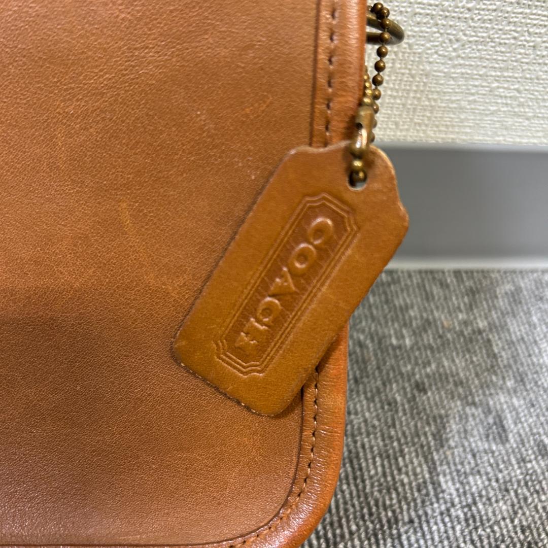 COACH オールドコーチブラウンショルダーバッグ 0586-312