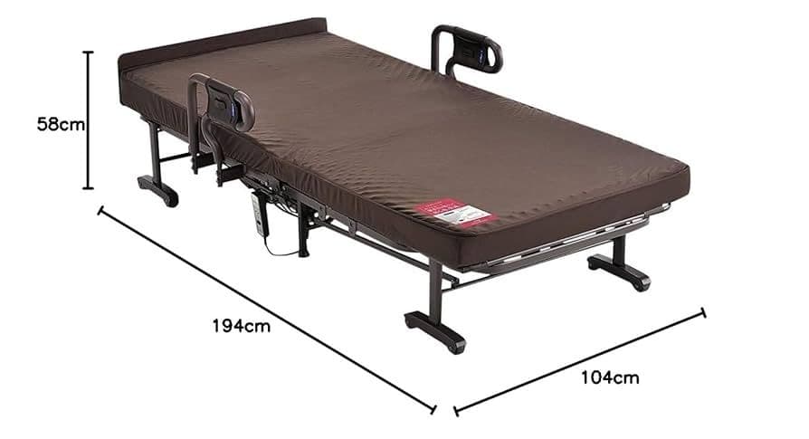 【送料込み】ATEX 折りたたみ電動リクライニングベッド