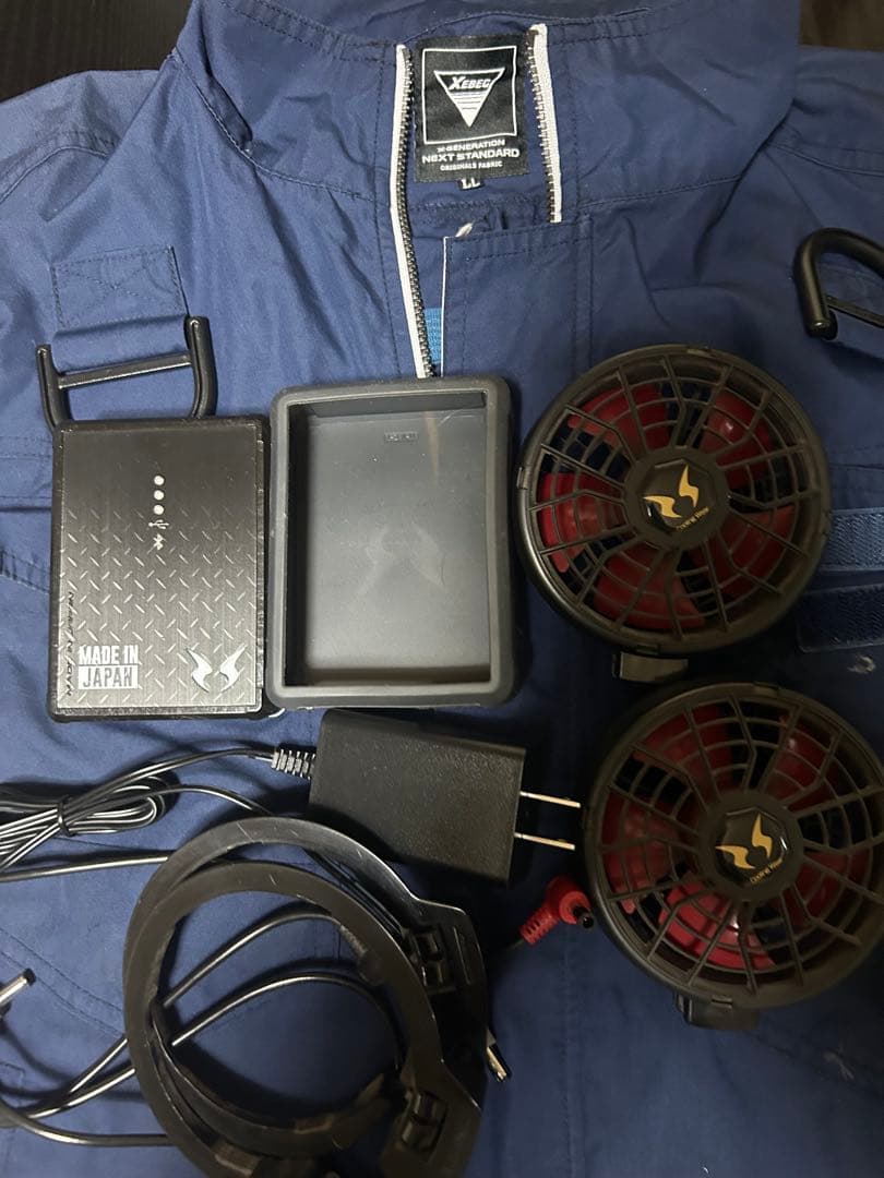 空調服サイズLL　バッテリーRD9291 ファンRD9210HN 12V仕様