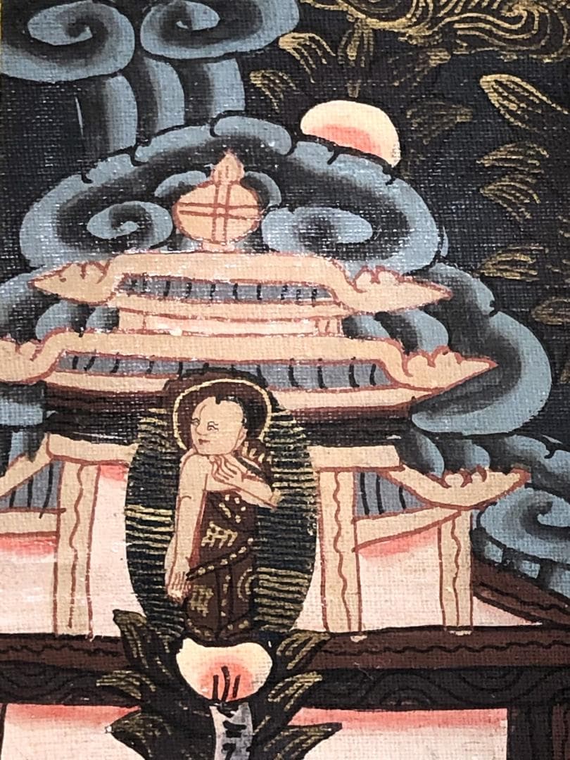 【 肉筆曼荼羅 】 骨董　軸装118×55ｃｍ