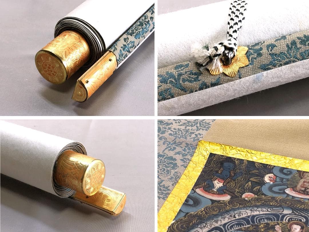 【 肉筆曼荼羅 】 骨董　軸装118×55ｃｍ