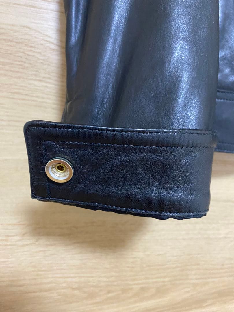 EMMETTI レザー シングルライダース JURI ゴールドジップ 48