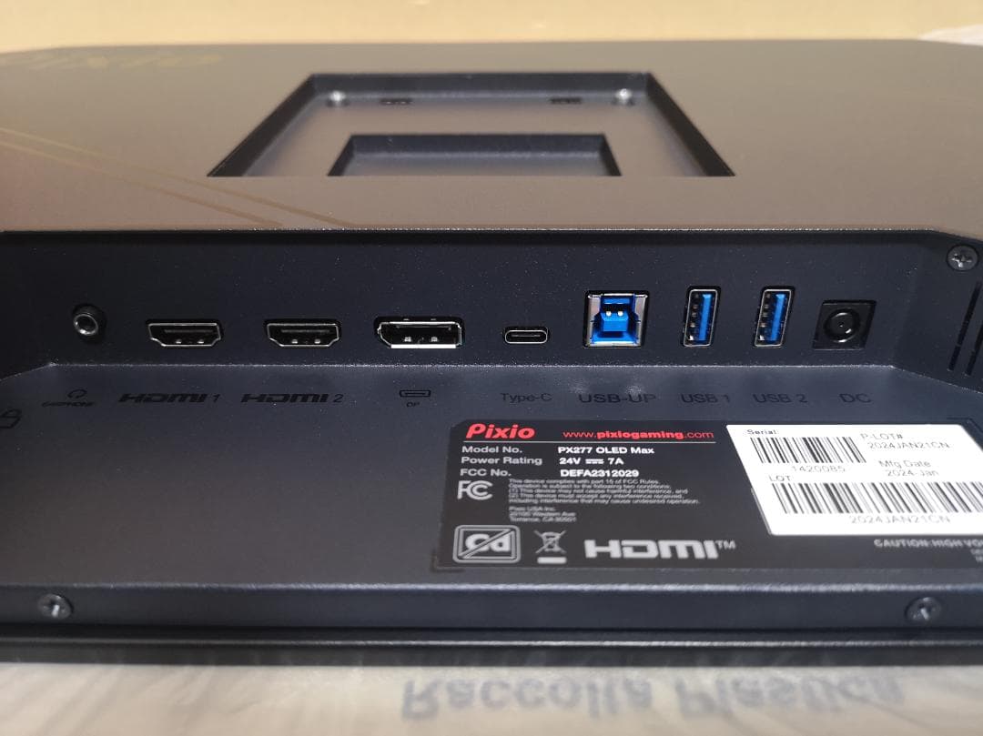 Pixio PX277OLEDMAX ゲーミングモニター 27型 有機EL 美品