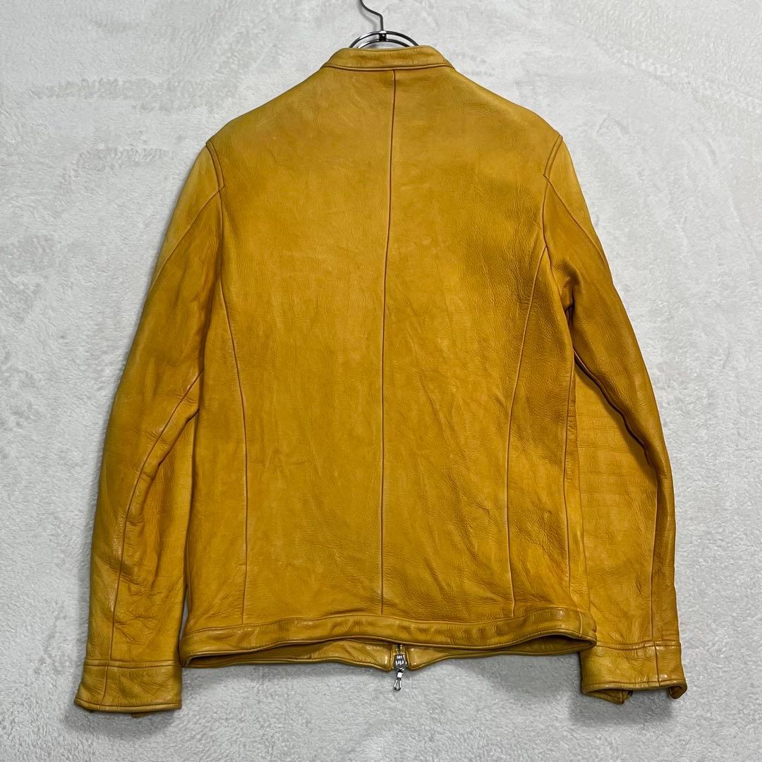 『リップヴァンウィンクル』ライダースジャケット 鹿革 ディアスキン イエロー