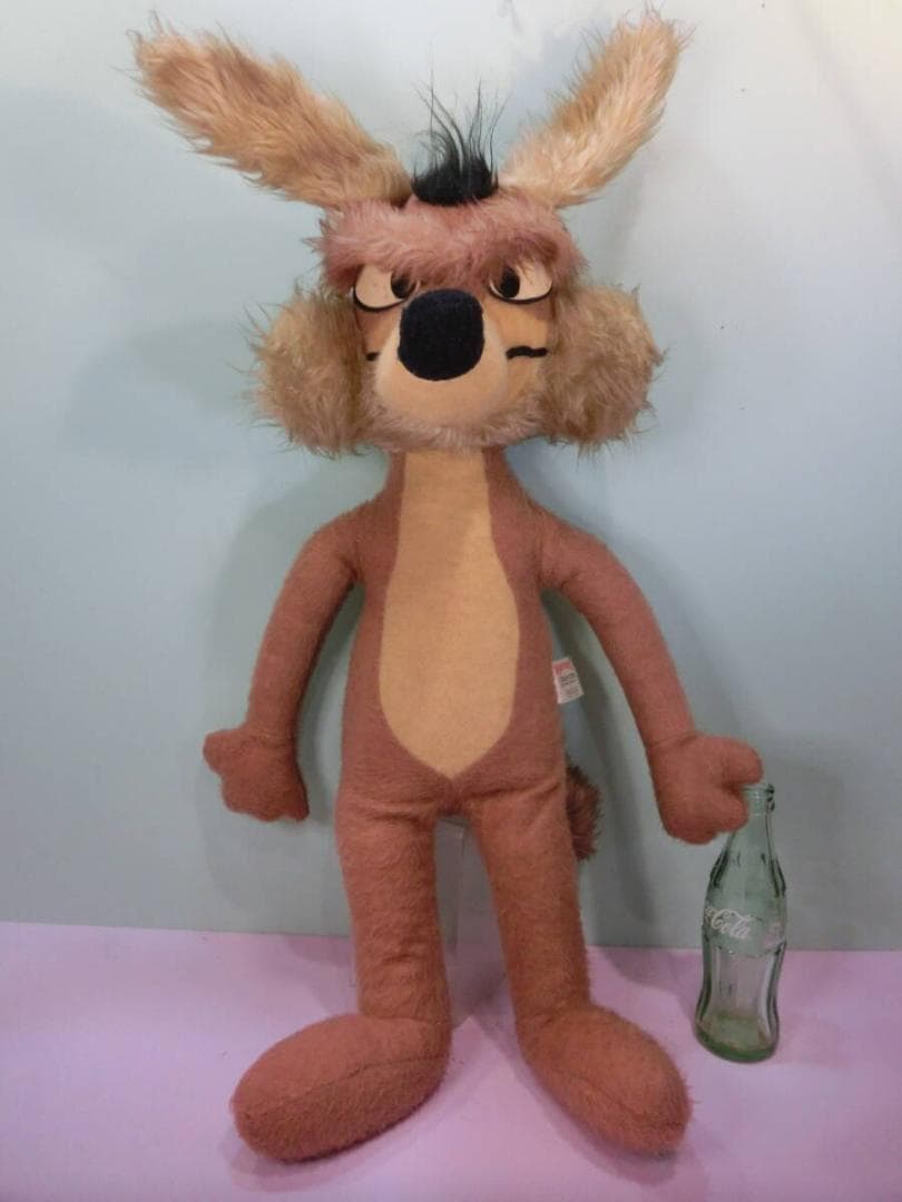 ルーニーテューンズ◆ワイリー・コヨーテ 1971年 特大ぬいぐるみ 77㎝