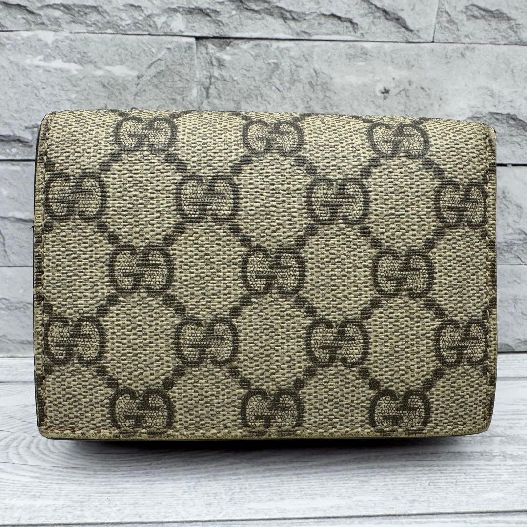 【美品】 GUCCI インターロッキング GG チェリー 二つ折り財布 PVC
