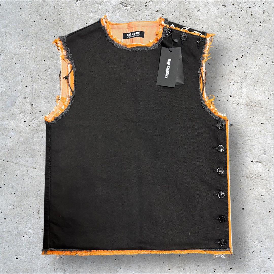RAF SIMONS 23SS ダブルデニムトップ ノースリーブ ベスト 未使用