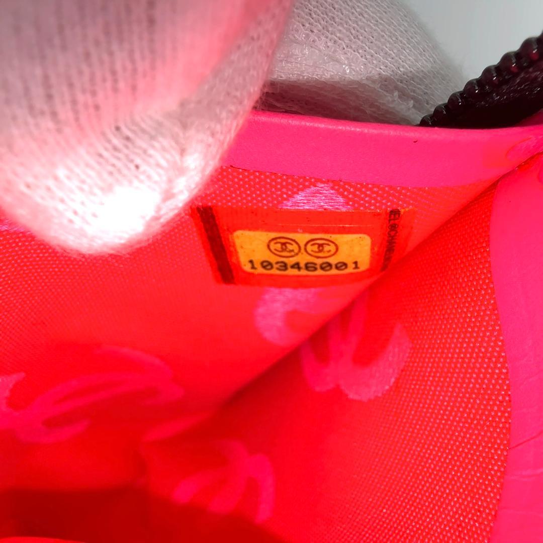 ◇シャネル◇カンボンライン/ラウンドファスナー/長財布/ブラック/ピンク