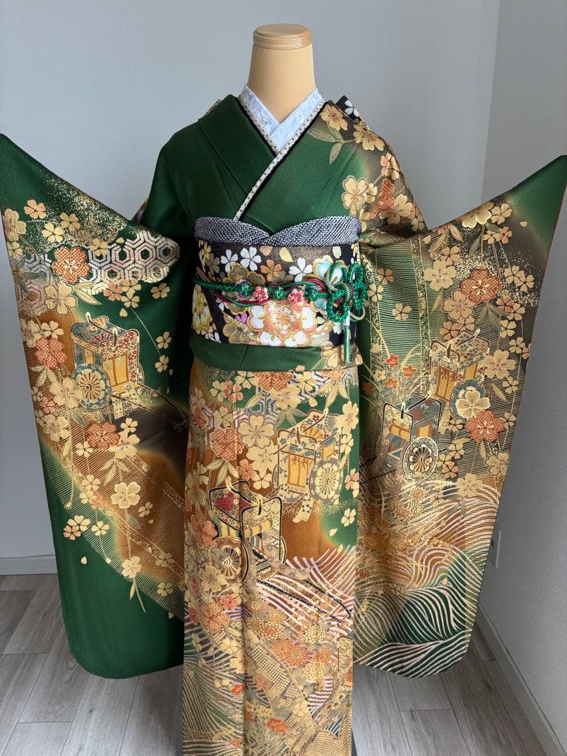 ⭐️特別最終価格❣️８／３１迄　振袖フルセット　正絹　成人式