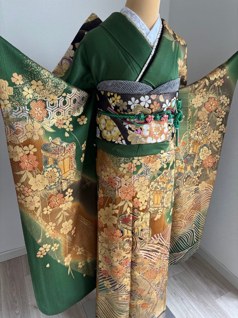 ⭐️特別最終価格❣️８／３１迄　振袖フルセット　正絹　成人式