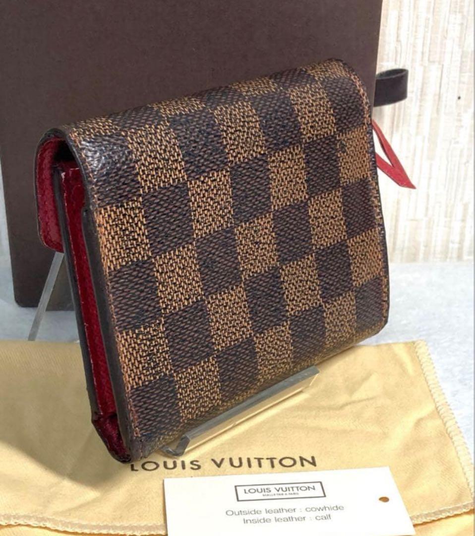 ルイヴィトン ダミエエベヌ ポルトフォイユ　ヴィクトリーヌ 三つ折り財布