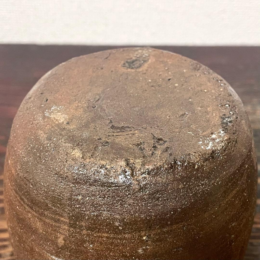 古備前 自然釉 雀口 鳶口 双耳壺 小壷 蹲 花器 花入 常滑焼 六古窯