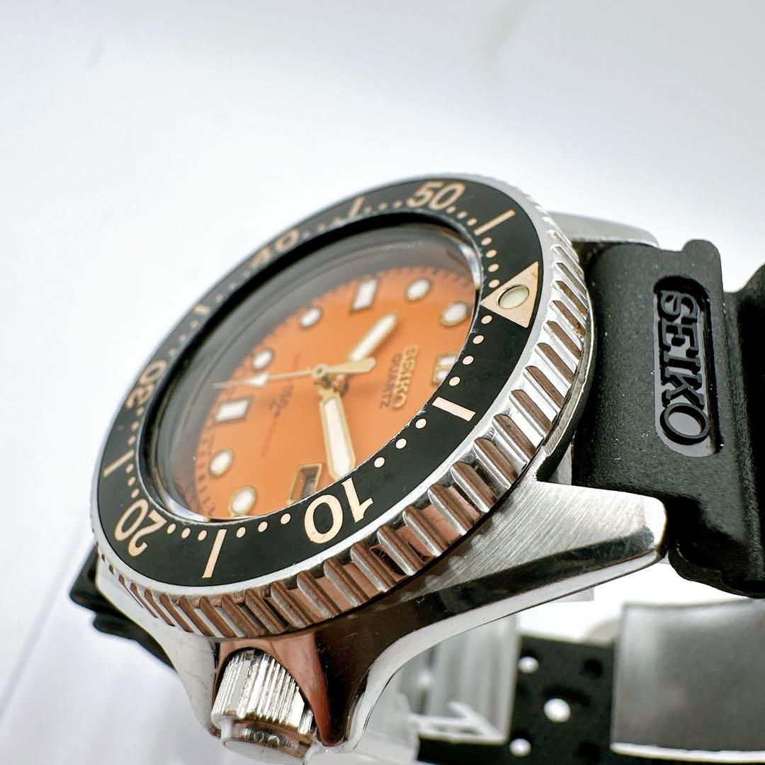 美品 稼動品 ビンテージ セイコー ダイバー メンズ腕時計 オレンジ 2625