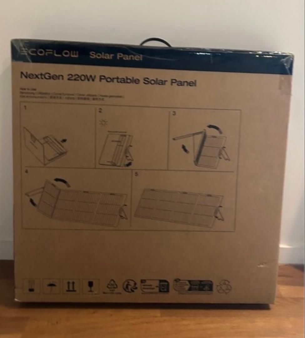 【新品未開封】EcoFlow 220W 片面ソーラーパネル