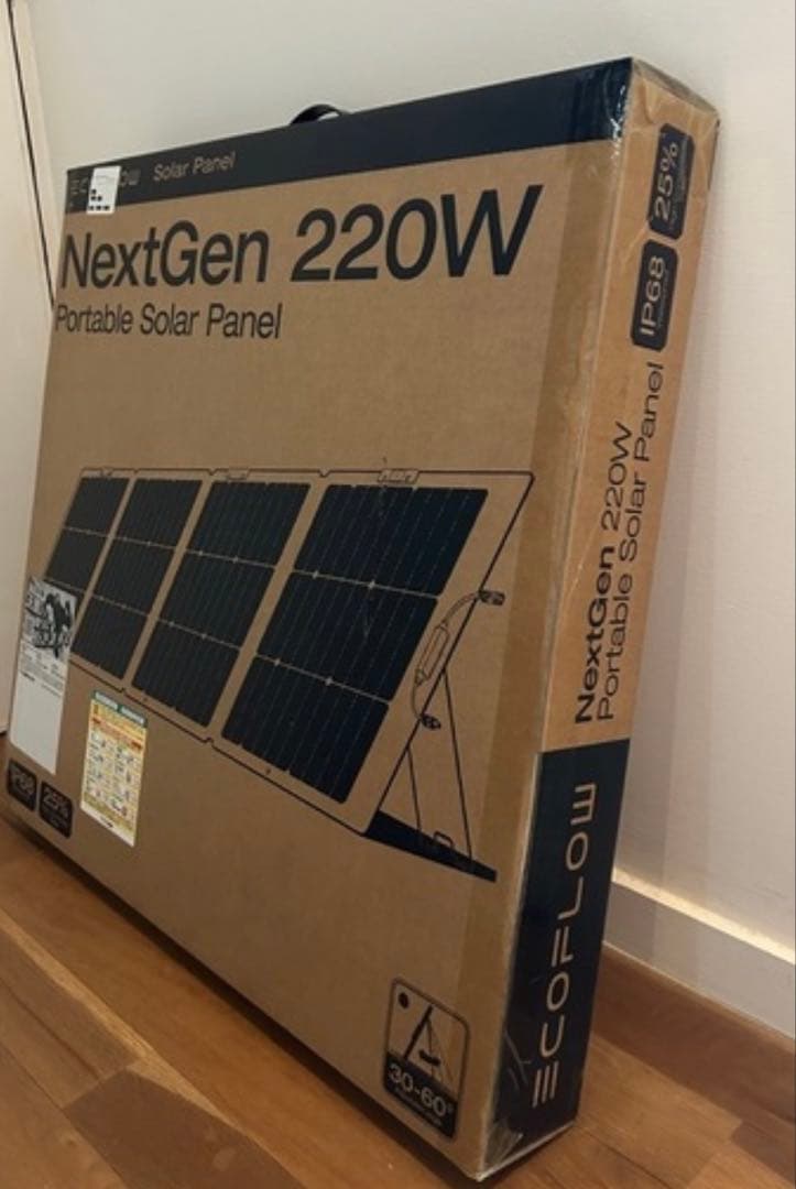 【新品未開封】EcoFlow 220W 片面ソーラーパネル