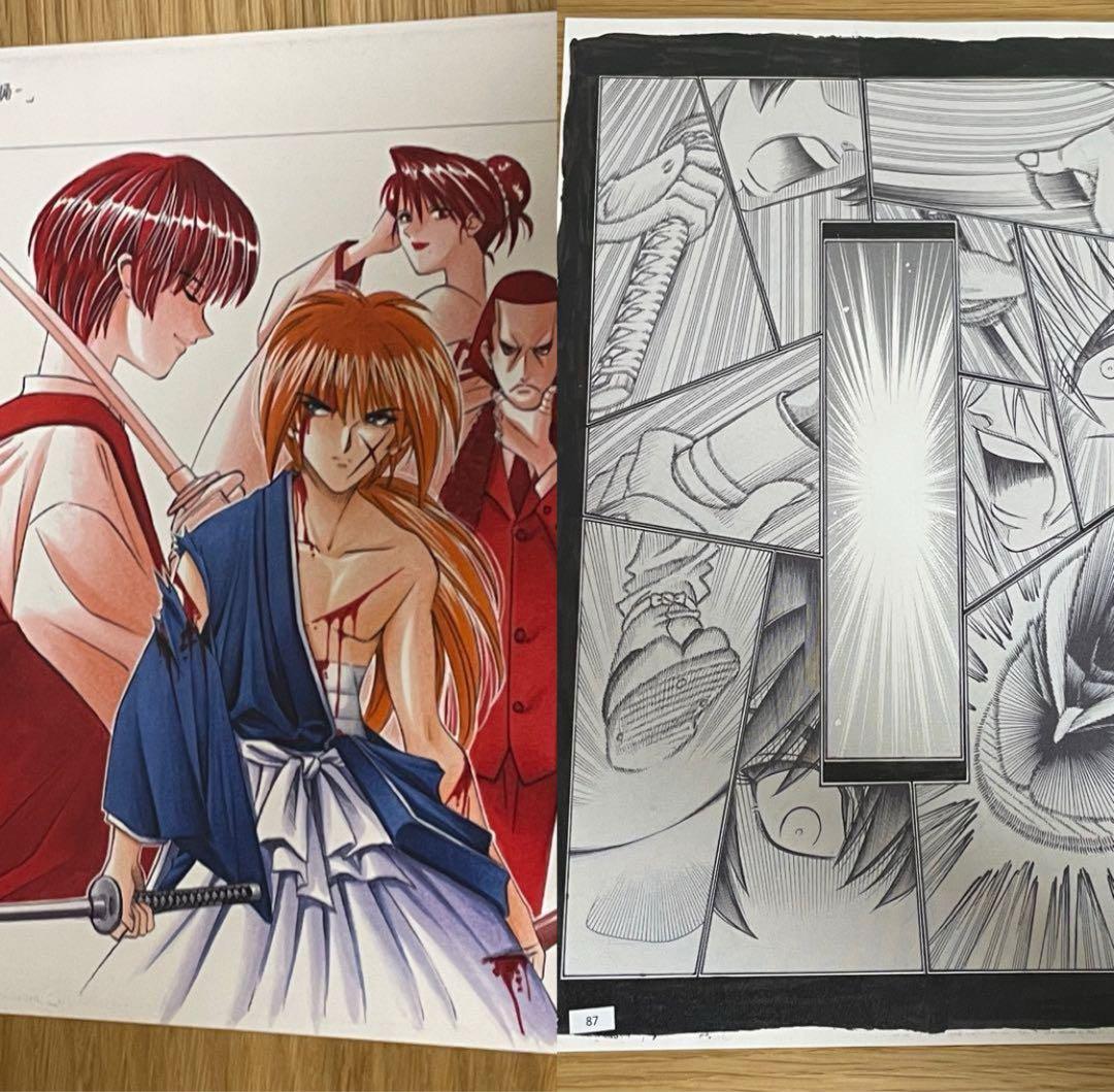 瀬田宗次郎 2枚セット　るろうに剣心　複製原稿複製原画　原画　セル画