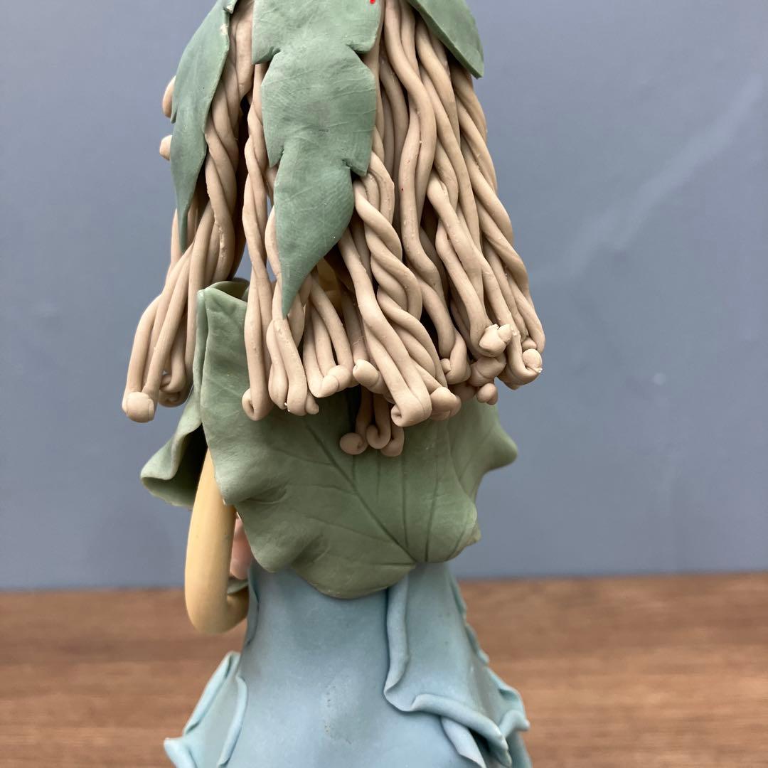 E-壁 昭和レトロ クレイアート 妖精のフィギュア 置物 ハンドメイド