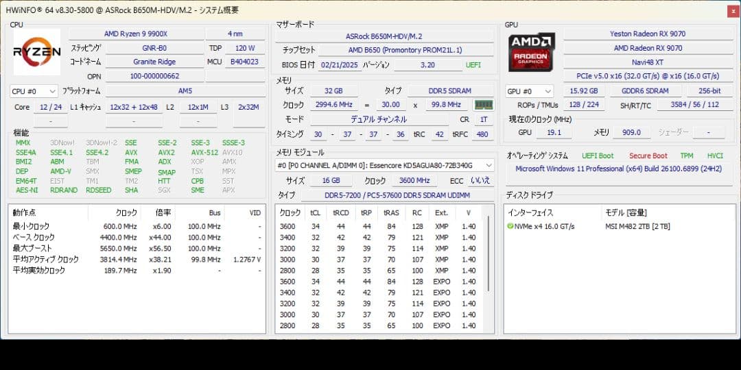 【りあ】Yeston Sakura RADEON RX 9070 16GB