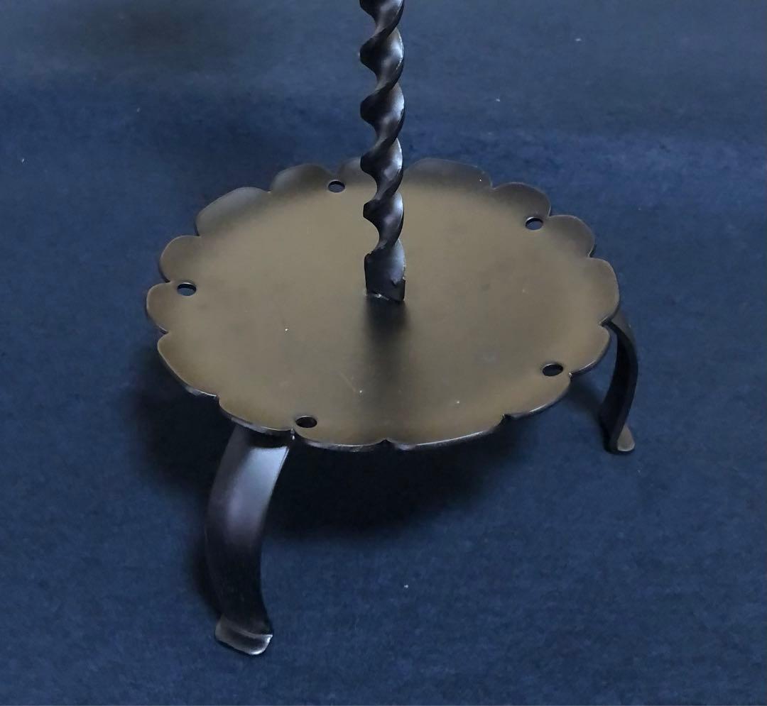 《R》茶道具 夜咄 膳燭一対 燭立 燭台 元箱　260120き5