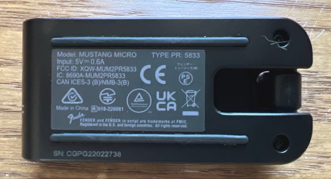 Fender ギター&ベース用ヘッドフォンアンプ MUSTANG™ MICRO