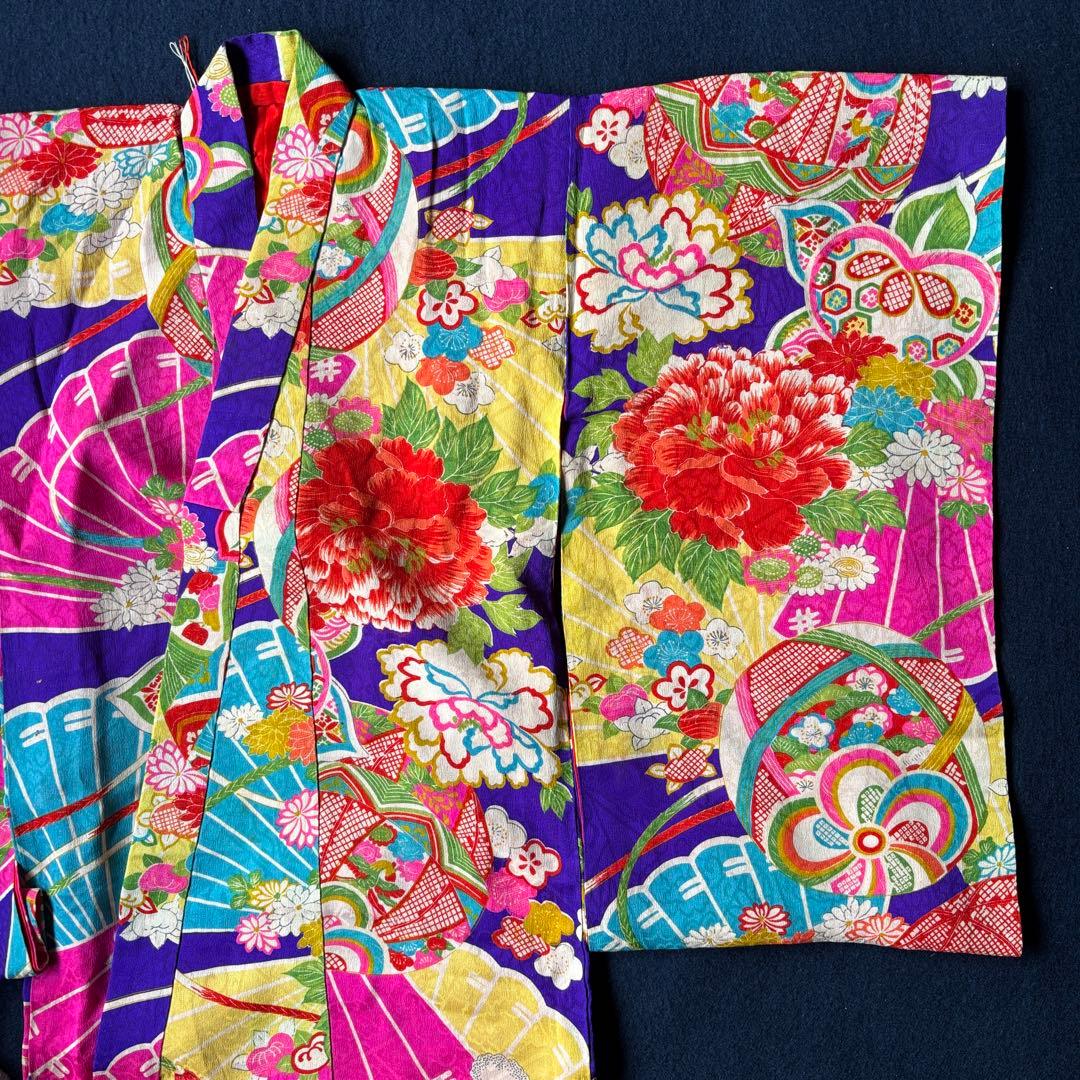 2608 アンティーク子ども着物・襦袢11枚おまとめ売り材料正絹