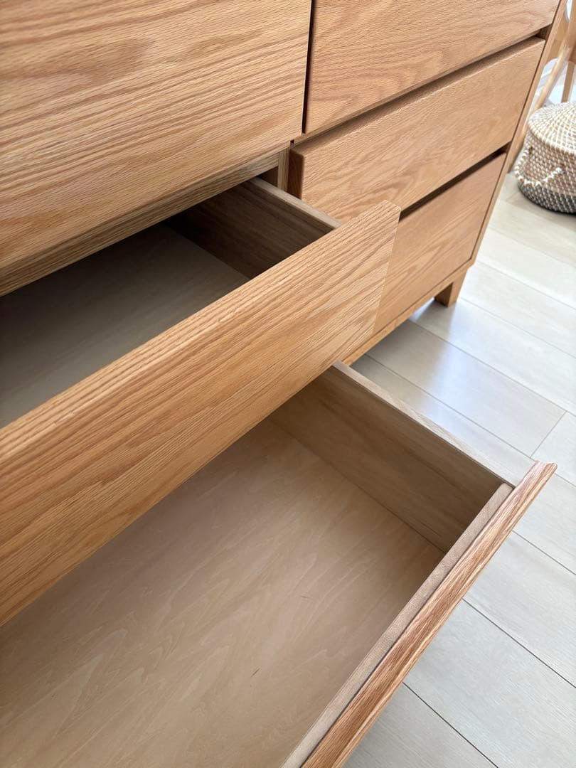 らんまるこ✨大川家具オーク材キャビネット