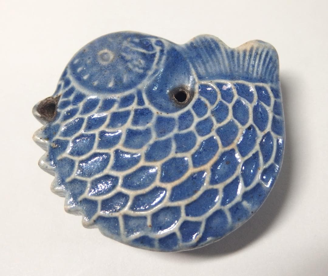 李朝瑠璃魚形水滴/文房具/書道具/朝鮮美術/韓国/民藝