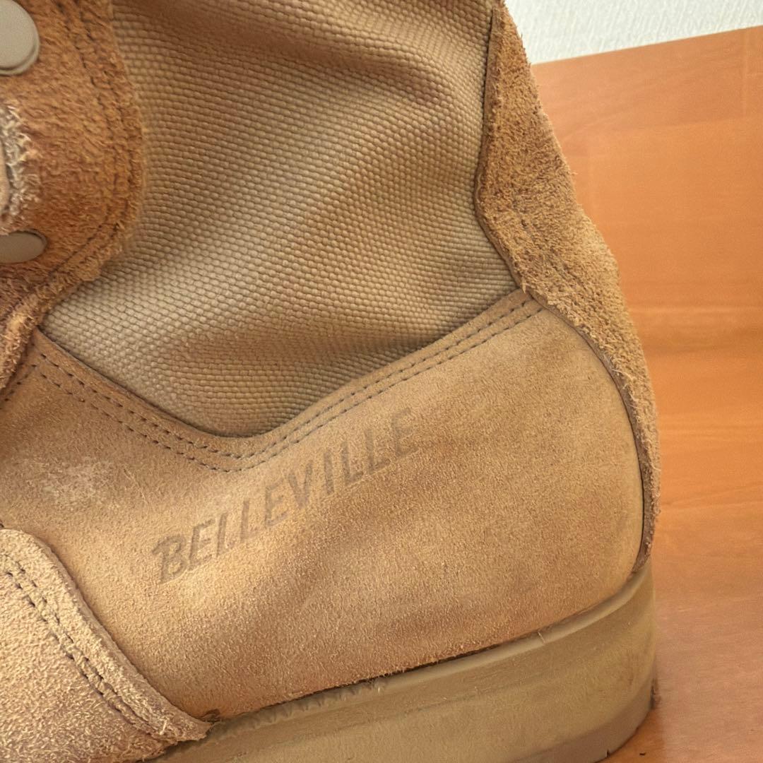 BELLEVILLE ベージュ ミリタリーブーツ