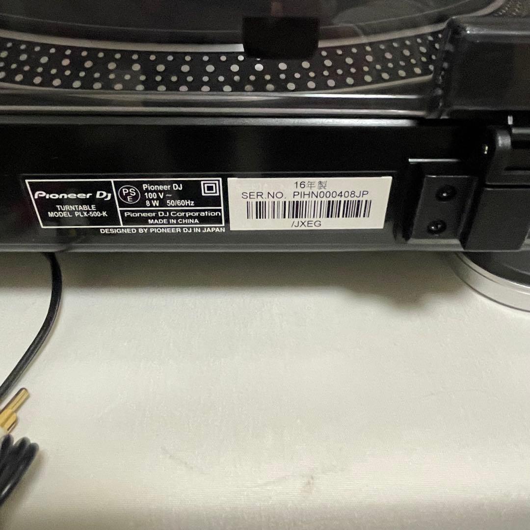 Pioneer PLX-500-K DJターンテーブル　カートリッジ付き