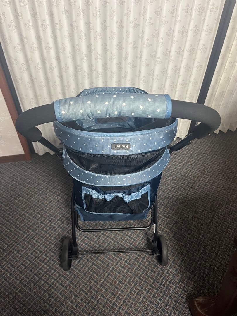 ネイビー 星模様 ペットカート