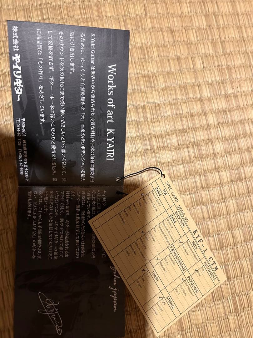 K.Yari KYF-1 CTM 長渕モデル風Fホール　シングルヘッド