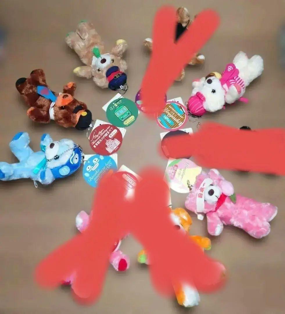 ご当地ベア ぬいぐるみセット/7体（タグ有、ボールチェーン有）ST or SS