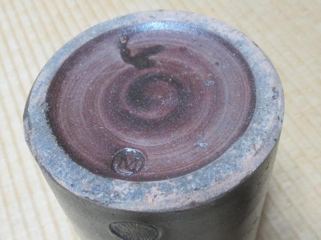 未開封美品明治20年頃◆常滑焼 陶器製 初期 丸善アテナインキラベル付 インク瓶