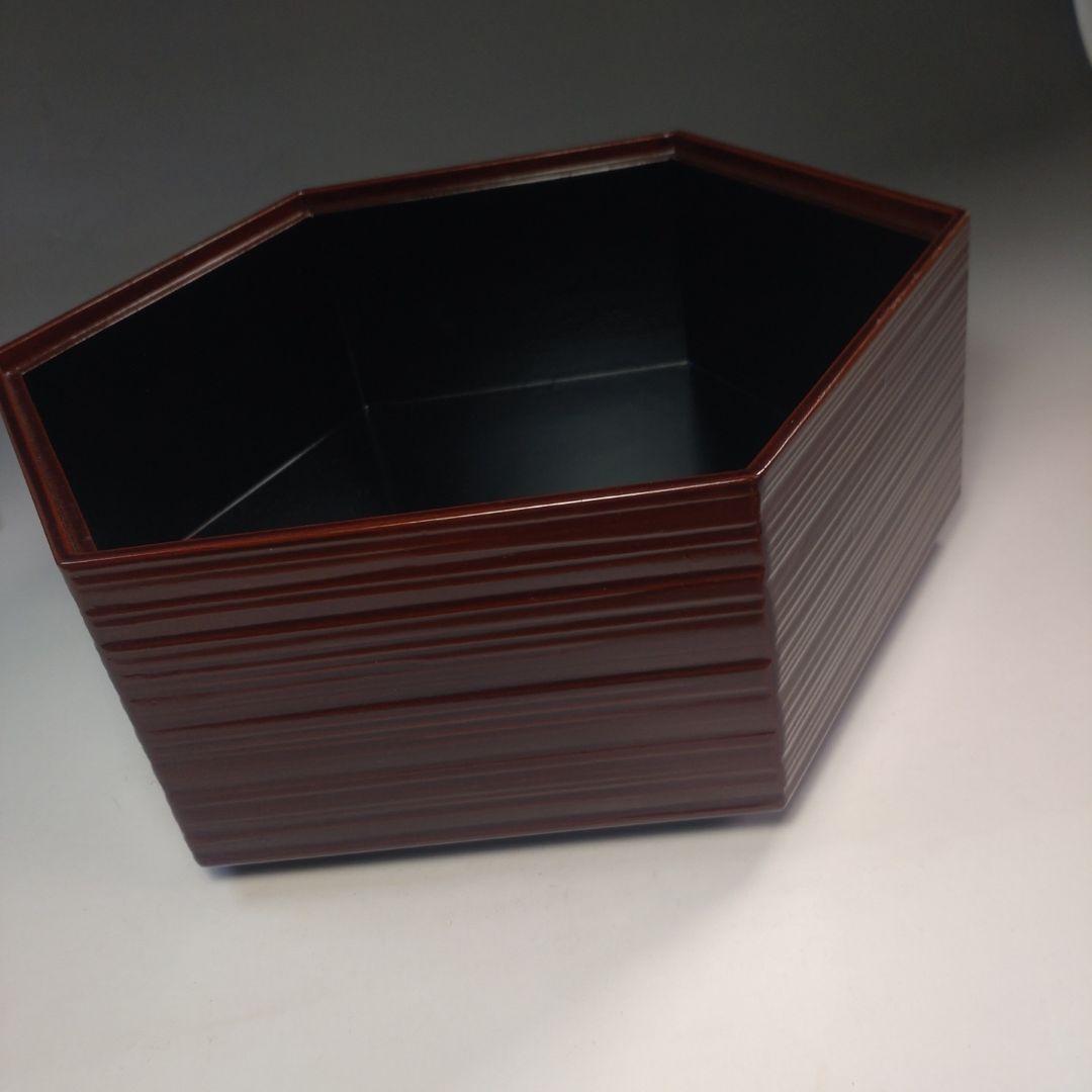 イ219 食籠『平安　上杉満樹造』『留塗片木目　食籠篭　共箱』漆塗　茶道具