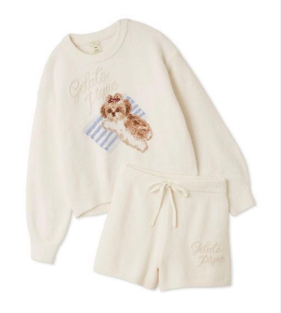 新品♡ジェラートピケ♡限定シーズージャガードプルオーバー＆ベビモコパンツセット