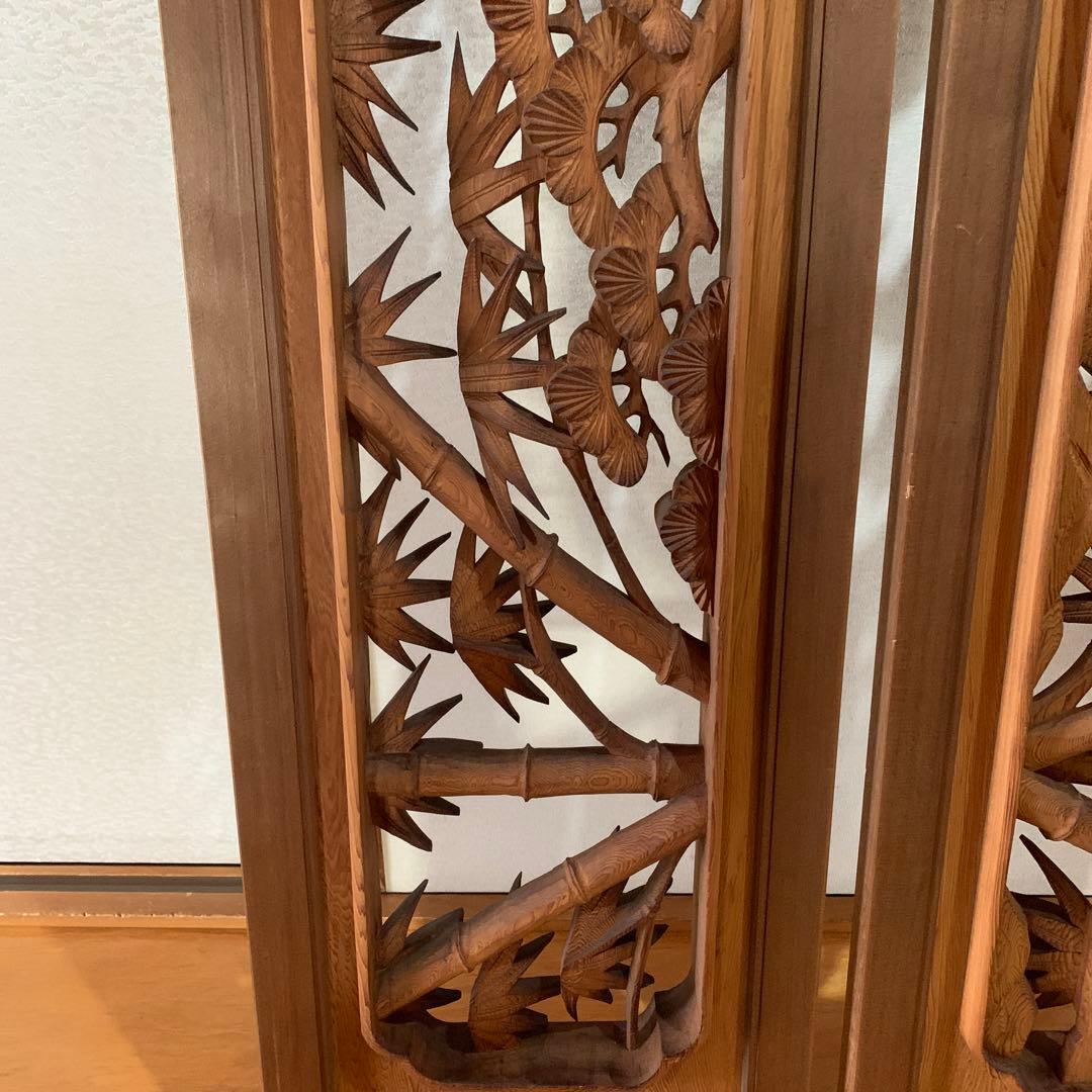 れいこ 彫刻欄間、、、松竹梅