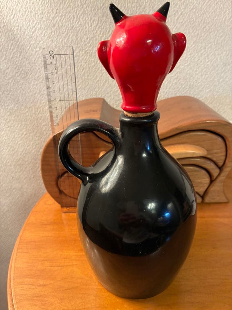 ビンテージ　デビル　悪魔　レッドデビル　デカンタ　毒瓶　ミッドセンチュリー