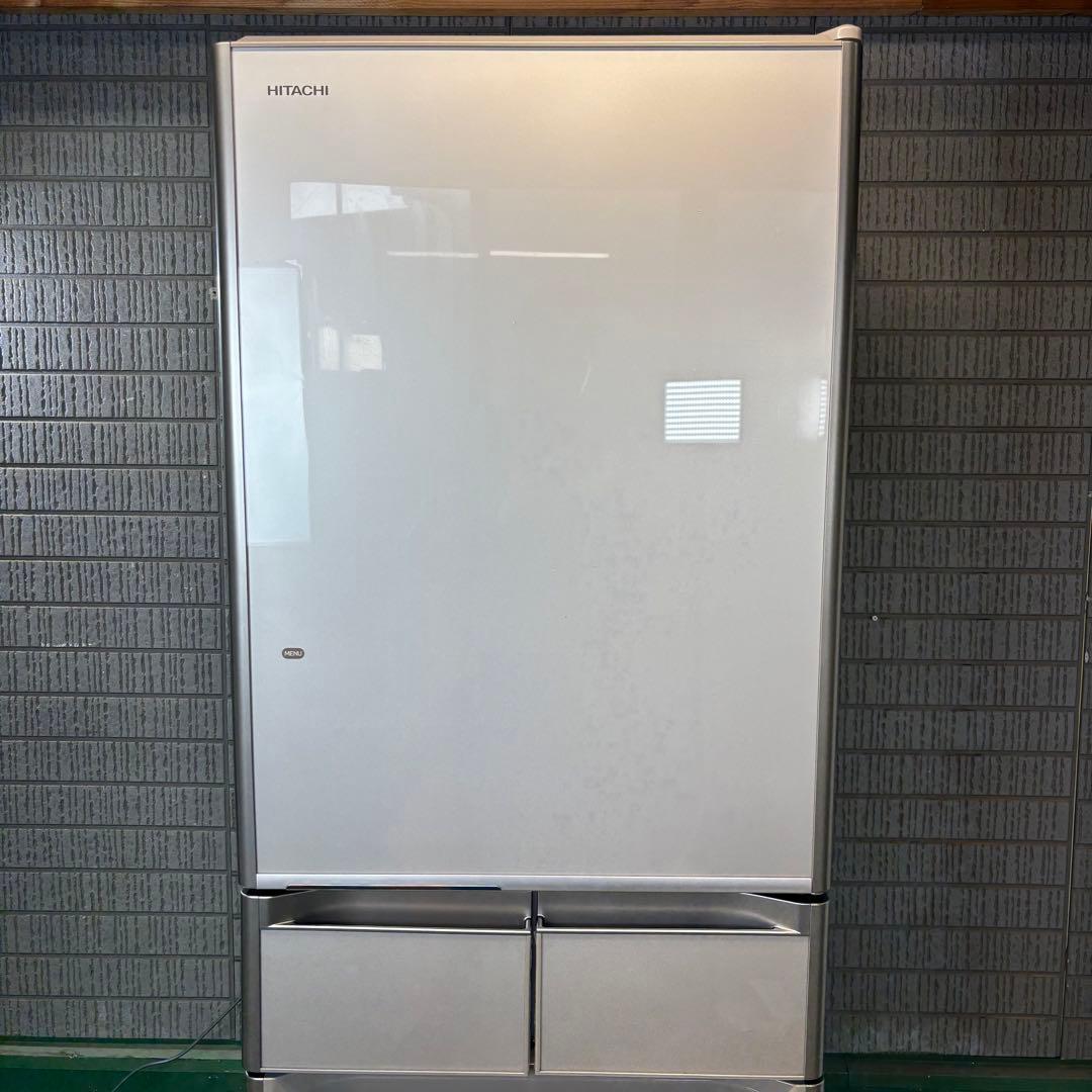 日立 415L 冷蔵庫 大容量 ガラストップ 真空チルド【地域限定配送無料】